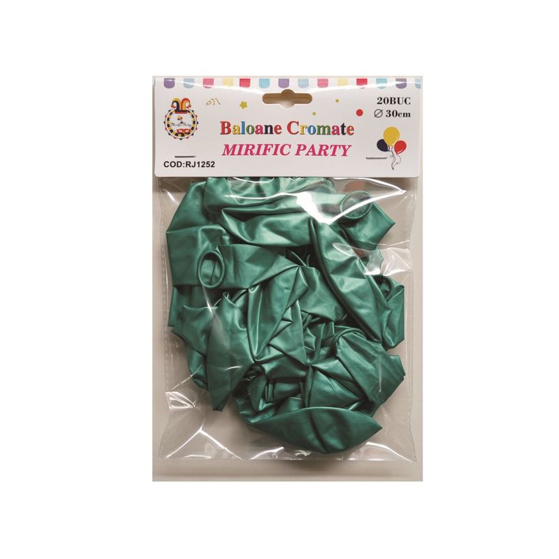 Casa si Gradina - Decoratiuni - Decoratiuni petrecere - Baloane - Set 20 Baloane latex, Verde Chrome, 30 cm - Infinity.ro