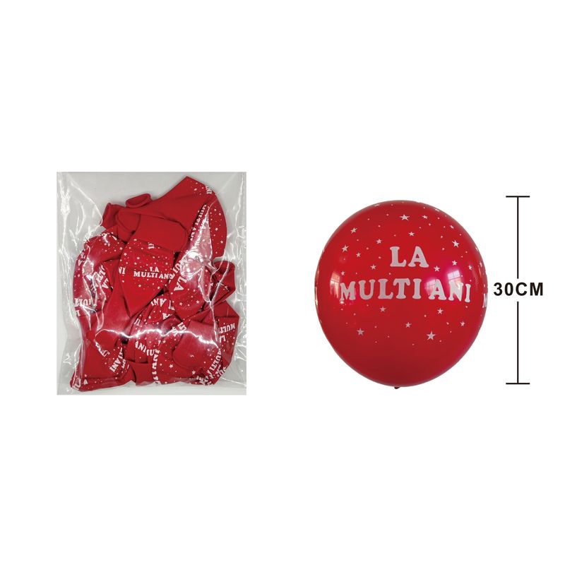 Casa si Gradina - Decoratiuni - Decoratiuni petrecere - Baloane - Set 20 Baloane latex cu inscriptia La multi ani, Rosu, 30 cm - Infinity.ro