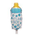 Casa si Gradina - Decoratiuni - Decoratiuni petrecere - Baloane - Balon din folie tip biberon albastru It's a boy 30 cm - Infinity.ro