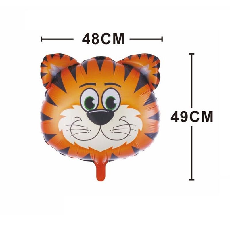 Casa si Gradina - Decoratiuni - Decoratiuni petrecere - Baloane - Balon figurina din folie de aluminiu tip Tigru, 48 cm x 49 cm - Infinity.ro