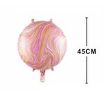 Casa si Gradina - Decoratiuni - Decoratiuni petrecere - Baloane - Balon figurina din folie de aluminiu, rotund, Roz Satirat, 45 cm - Infinity.ro