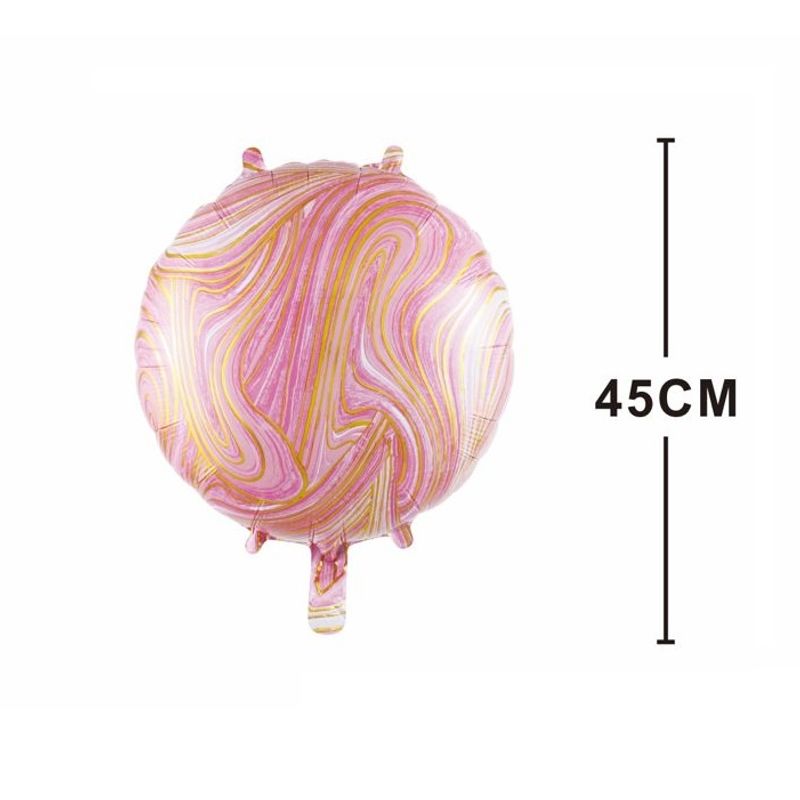 Casa si Gradina - Decoratiuni - Decoratiuni petrecere - Baloane - Balon figurina din folie de aluminiu, rotund, Roz Satirat, 45 cm - Infinity.ro