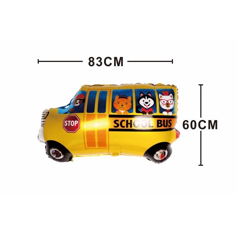 Casa si Gradina - Decoratiuni - Decoratiuni petrecere - Baloane - Balon figurina din folie de aluminiu tip Autobuz scolar, 83 cm x 60 cm - Infinity.ro
