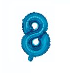 Casa si Gradina - Decoratiuni - Decoratiuni petrecere - Baloane - Balon din folie metalizata, Cifra 8, 100 cm, Albastru - Infinity.ro
