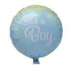 Casa si Gradina - Decoratiuni - Decoratiuni petrecere - Baloane - Balon din folie rotund, albastru It's a boy 45 cm - Infinity.ro