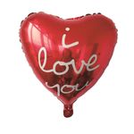 Casa si Gradina - Decoratiuni - Decoratiuni petrecere - Baloane - Balon din folie tip Inima rosie, i love you   45 cm - Infinity.ro