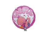 Casa si Gradina - Decoratiuni - Decoratiuni petrecere - Baloane - Balon din folie rotund, GIRL, roz 45 cm - Infinity.ro