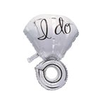 Casa si Gradina - Decoratiuni - Decoratiuni petrecere - Baloane - Balon din folie tip inel de logodnan argintiu I do 70 cm - Infinity.ro