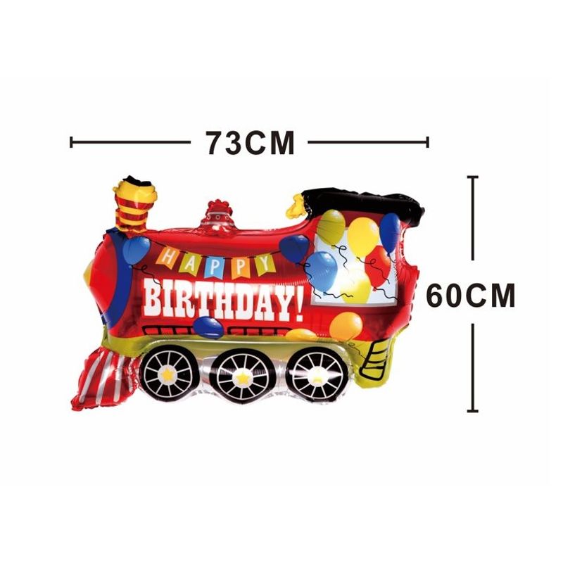 Casa si Gradina - Decoratiuni - Decoratiuni petrecere - Baloane - Balon figurina din folie de aluminiu tip Locomotiva, 73 cm x 60 cm - Infinity.ro