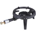 Sport si Outdoor - Camping - Bucatarie de camping - Arzatoare si accesorii - Arzator rotund (pirostrie) din fonta Harlem® Volcano , GPL, interior si exterior, diametru 28 cm - Infinity.ro