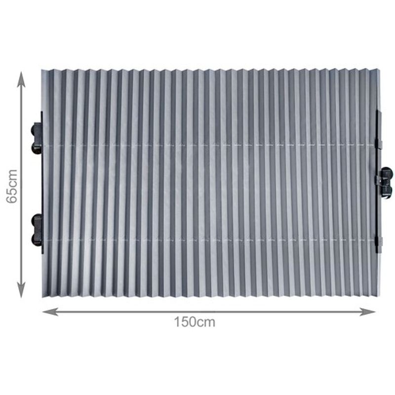 Auto si Moto - Piese auto si accesorii - Interior auto - Accesorii interior - Parasolar Pliabil pentru Geam Auto, Tip Armonica, 150 x 65 cm, Negru - Infinity.ro
