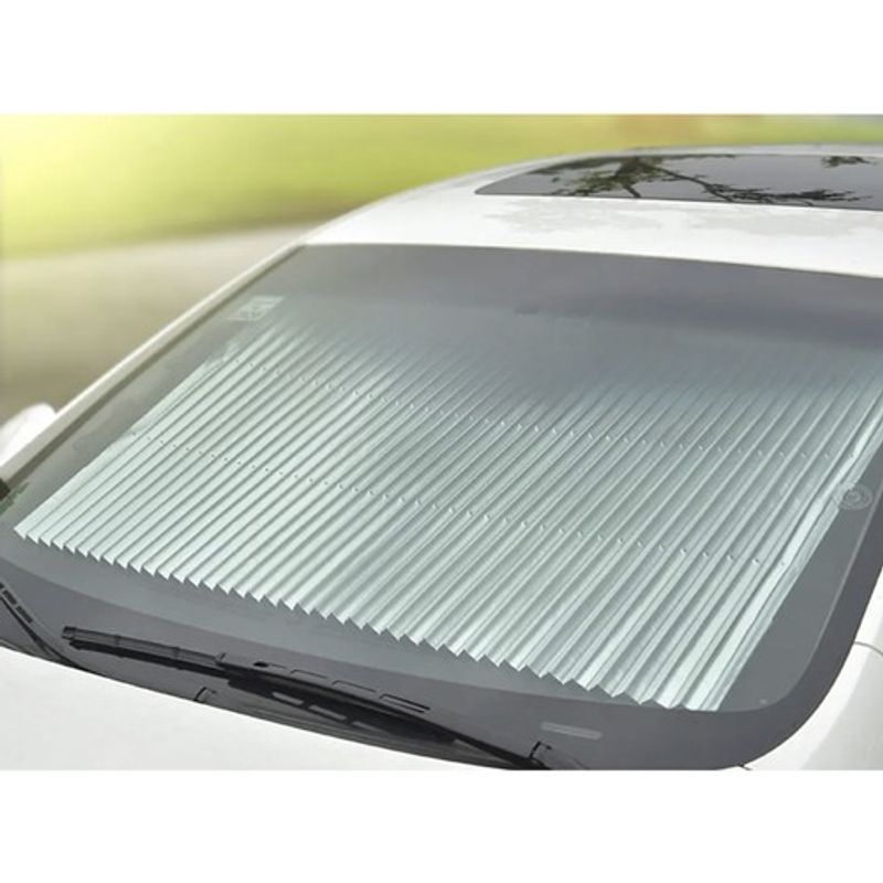 Auto si Moto - Piese auto si accesorii - Interior auto - Accesorii interior - Parasolar Pliabil pentru Geam Auto, Tip Armonica, 150 x 65 cm, Negru - Infinity.ro