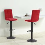 Casa si Gradina - Mobilier - Scaune si fotolii - Scaune - Scaune de bar, 2 buc., rosu vin, catifea - Infinity.ro