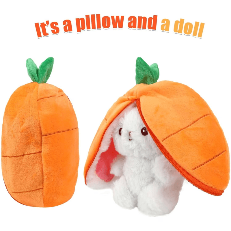 Jucarii, Copii si Bebe - Jucarii si jocuri - Jucarii de plus - Jucarie de Plus Iepurasul Morcovel, Moale si Catifelat, Dimensiune 25 cm, portocaliu ABYZ®™ - Infinity.ro