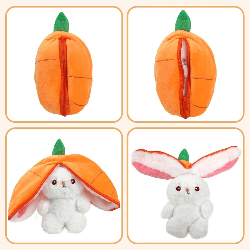 Jucarii, Copii si Bebe - Jucarii si jocuri - Jucarii de plus - Jucarie de Plus Iepurasul Morcovel, Moale si Catifelat, Dimensiune 25 cm, portocaliu ABYZ®™ - Infinity.ro