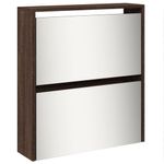 Casa si Gradina - Mobilier - Organizare si depozitare - Organizator incaltaminte - Pantofar cu oglinda, 5 niveluri, stejar maro, 63x17x169,5 cm - Infinity.ro