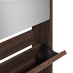 Casa si Gradina - Mobilier - Organizare si depozitare - Organizator incaltaminte - Pantofar cu oglinda, 5 niveluri, stejar maro, 63x17x169,5 cm - Infinity.ro