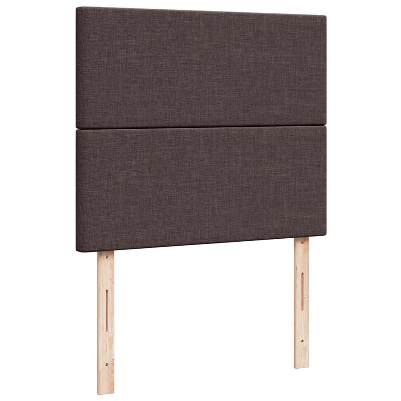 Casa si Gradina - Mobilier - Paturi si accesorii - Paturi - Pat box spring cu saltea, maro inchis, 120x200 cm, textil - Infinity.ro