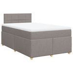 Casa si Gradina - Mobilier - Paturi si accesorii - Paturi - Pat box spring cu saltea, gri taupe, 120x200 cm, textil - Infinity.ro