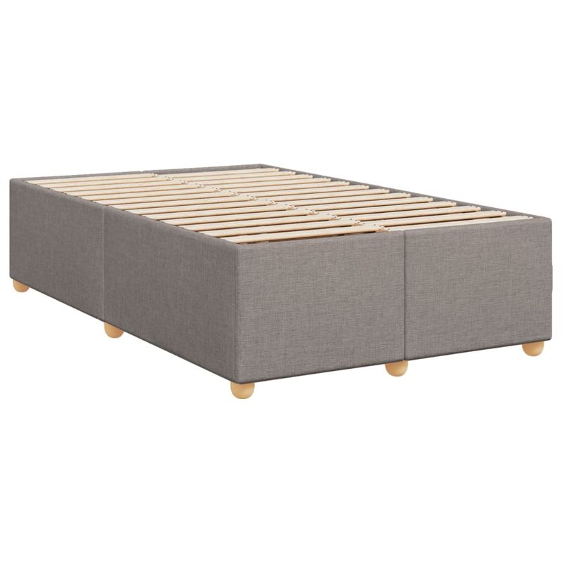 Casa si Gradina - Mobilier - Paturi si accesorii - Paturi - Pat box spring cu saltea, gri taupe, 120x200 cm, textil - Infinity.ro