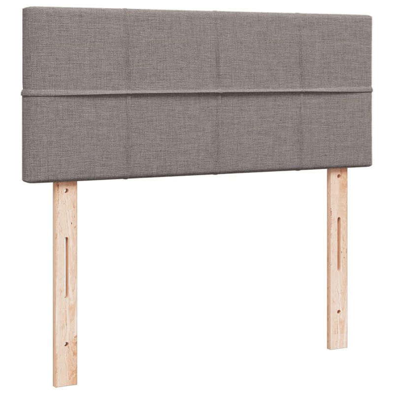 Casa si Gradina - Mobilier - Paturi si accesorii - Paturi - Pat box spring cu saltea, gri taupe, 120x200 cm, textil - Infinity.ro