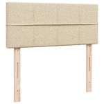 Casa si Gradina - Mobilier - Paturi si accesorii - Paturi - Pat continental cu saltea, crem, 120x190 cm, textil - Infinity.ro