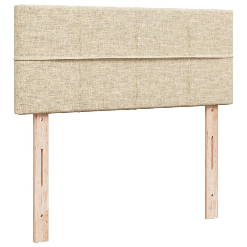 Casa si Gradina - Mobilier - Paturi si accesorii - Paturi - Pat continental cu saltea, crem, 120x190 cm, textil - Infinity.ro