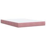 Casa si Gradina - Mobilier - Paturi si accesorii - Paturi - Pat box spring cu saltea, roz, 160x200 cm, catifea - Infinity.ro