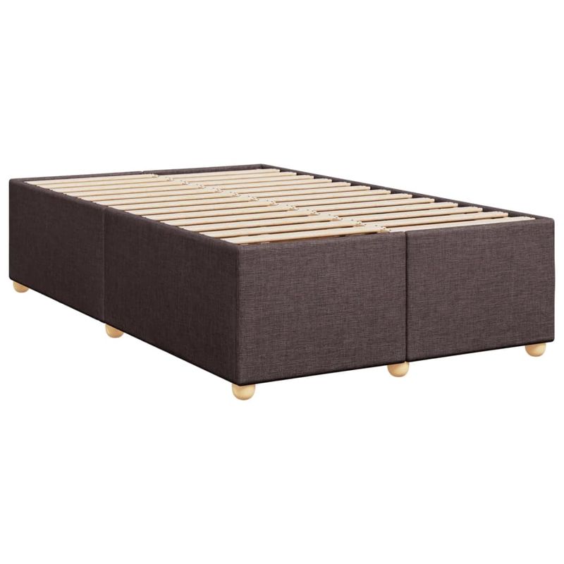 Casa si Gradina - Mobilier - Paturi si accesorii - Paturi - Pat box spring cu saltea, maro inchis, 120x200 cm, textil - Infinity.ro