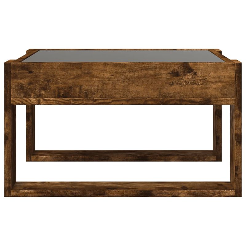 Casa si Gradina - Mobilier - Mese si birouri - Masute de cafea - Masuta de cafea cu LED infinity, stejar fumuriu, 50x53x30 cm - Infinity.ro