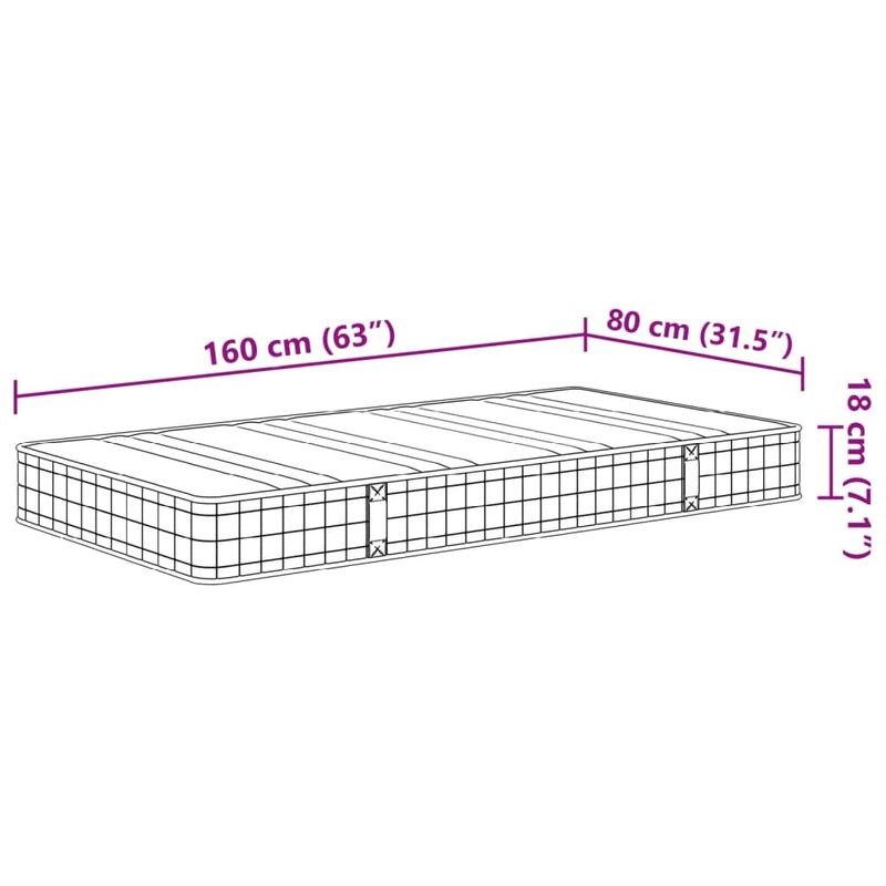 Casa si Gradina - Mobilier - Saltele si somiere - Saltele - Saltea cu arcuri bonnell de copii, fermitate medie, 80x160 cm - Infinity.ro