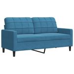 Casa si Gradina - Mobilier - Seturi de mobilier - Seturi living - Set de canapele cu perne, 4 piese, albastru, catifea - Infinity.ro