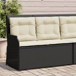 Casa si Gradina - Gradina si terasa - Mobilier exterior - Bancute de gradina - Banca de gradina rabatabila cu perne, negru, poliratan - Infinity.ro