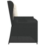 Casa si Gradina - Gradina si terasa - Mobilier exterior - Bancute de gradina - Banca de gradina rabatabila cu perne, negru, poliratan - Infinity.ro