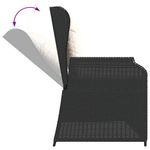 Casa si Gradina - Gradina si terasa - Mobilier exterior - Bancute de gradina - Banca de gradina rabatabila cu perne, negru, poliratan - Infinity.ro