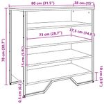 Casa si Gradina - Mobilier - Organizare si depozitare - Organizator incaltaminte - Pantofar, stejar fumuriu, 80x38x78 cm, lemn compozit - Infinity.ro
