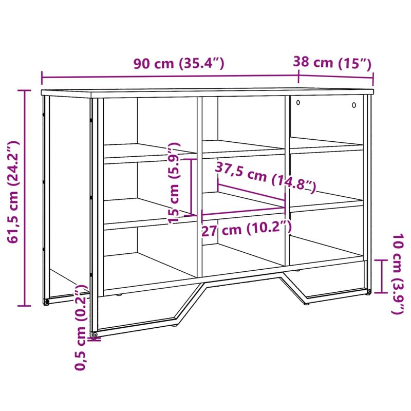 Casa si Gradina - Mobilier - Organizare si depozitare - Organizator incaltaminte - Pantofar, stejar sonoma, 90x38x61,5 cm, lemn prelucrat - Infinity.ro
