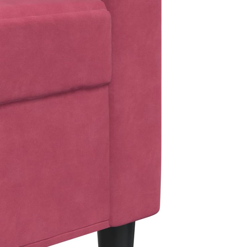 Casa si Gradina - Mobilier - Seturi de mobilier - Seturi living - Set canapea cu perne/rulouri, 3 piese, rosu vin, catifea - Infinity.ro