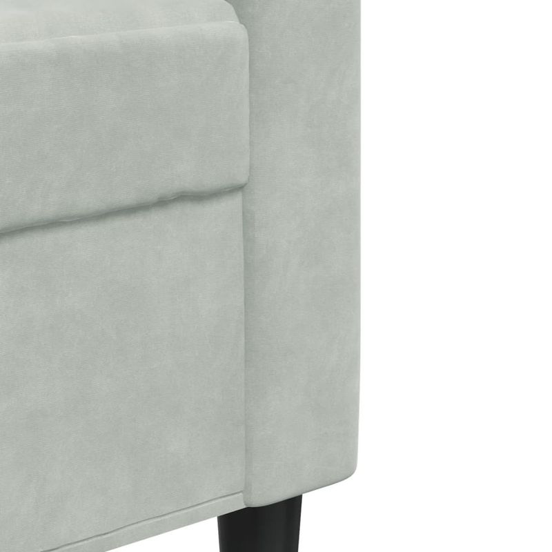 Casa si Gradina - Mobilier - Seturi de mobilier - Seturi living - Set de canapele cu perne, 3 piese, gri deschis, catifea - Infinity.ro