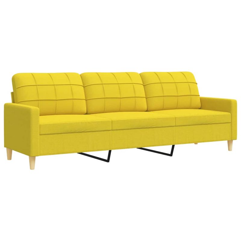 Casa si Gradina - Mobilier - Seturi de mobilier - Seturi living - Set de canapele cu perne rulou, 2 piese, galben deschis, textil - Infinity.ro