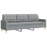 Casa si Gradina - Mobilier - Seturi de mobilier - Seturi living - Set de canapele cu perne, 2 piese, gri deschis, textil - Infinity.ro