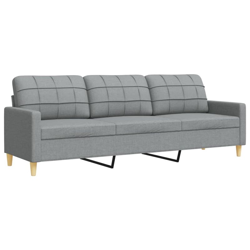Casa si Gradina - Mobilier - Seturi de mobilier - Seturi living - Set de canapele cu perne, 2 piese, gri deschis, textil - Infinity.ro