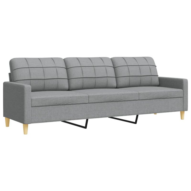 Casa si Gradina - Mobilier - Seturi de mobilier - Seturi living - Set de canapele, 3 piese, gri deschis, textil - Infinity.ro
