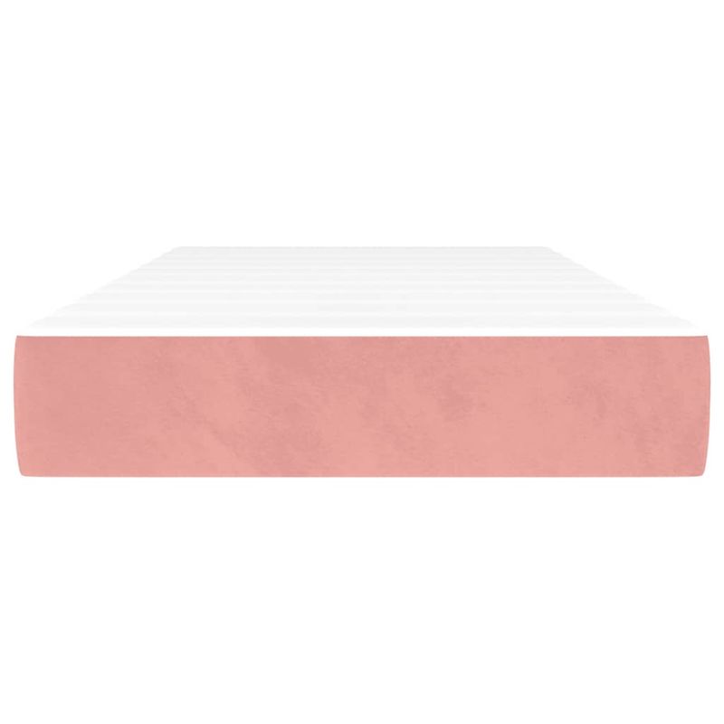 Casa si Gradina - Mobilier - Saltele si somiere - Saltele - Saltea de pat cu arcuri, roz, 100x210x20 cm, catifea - Infinity.ro