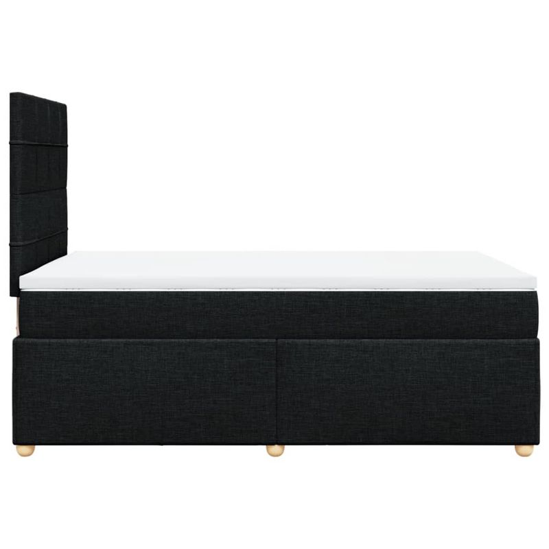 Casa si Gradina - Mobilier - Paturi si accesorii - Paturi - Pat box spring cu saltea, negru, 120x200 cm, textil - Infinity.ro