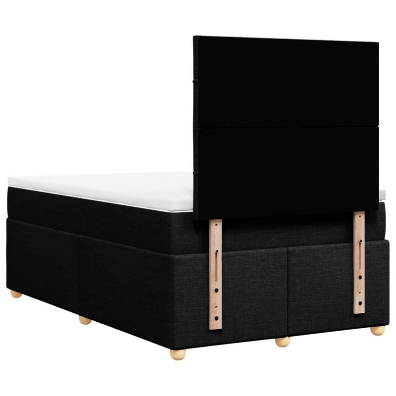 Casa si Gradina - Mobilier - Paturi si accesorii - Paturi - Pat box spring cu saltea, negru, 120x200 cm, textil - Infinity.ro