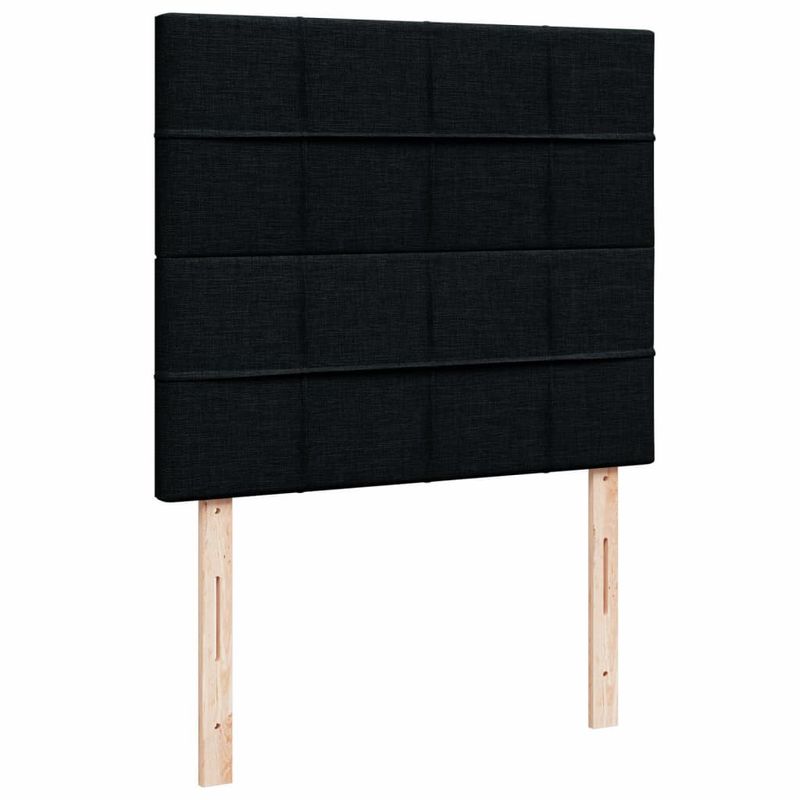 Casa si Gradina - Mobilier - Paturi si accesorii - Paturi - Pat box spring cu saltea, negru, 120x200 cm, textil - Infinity.ro