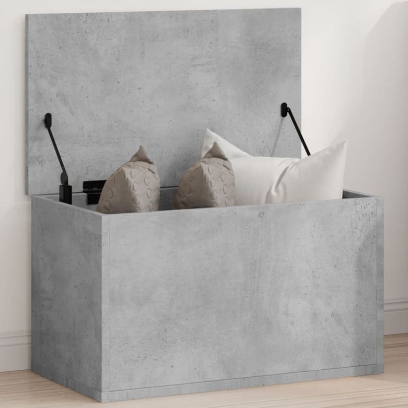 Casa si Gradina - Mobilier - Organizare si depozitare - Cutii depozitare - Cutie de depozitare, gri beton, 60x35x35 cm, lemn prelucrat - Infinity.ro