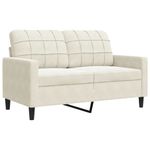 Casa si Gradina - Mobilier - Seturi de mobilier - Seturi living - Set de canapele cu perne/rulouri, 2 piese, crem, catifea - Infinity.ro