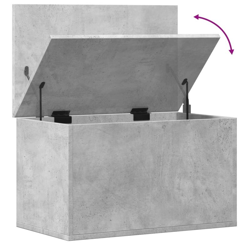 Casa si Gradina - Mobilier - Organizare si depozitare - Cutii depozitare - Cutie de depozitare, gri beton, 60x35x35 cm, lemn prelucrat - Infinity.ro